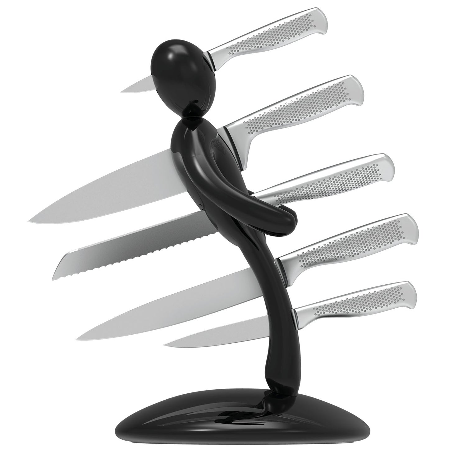 Voodoo/TheEx "Classic Edition" Set di coltelli - Supporto in plastica nera (senza coprilama)