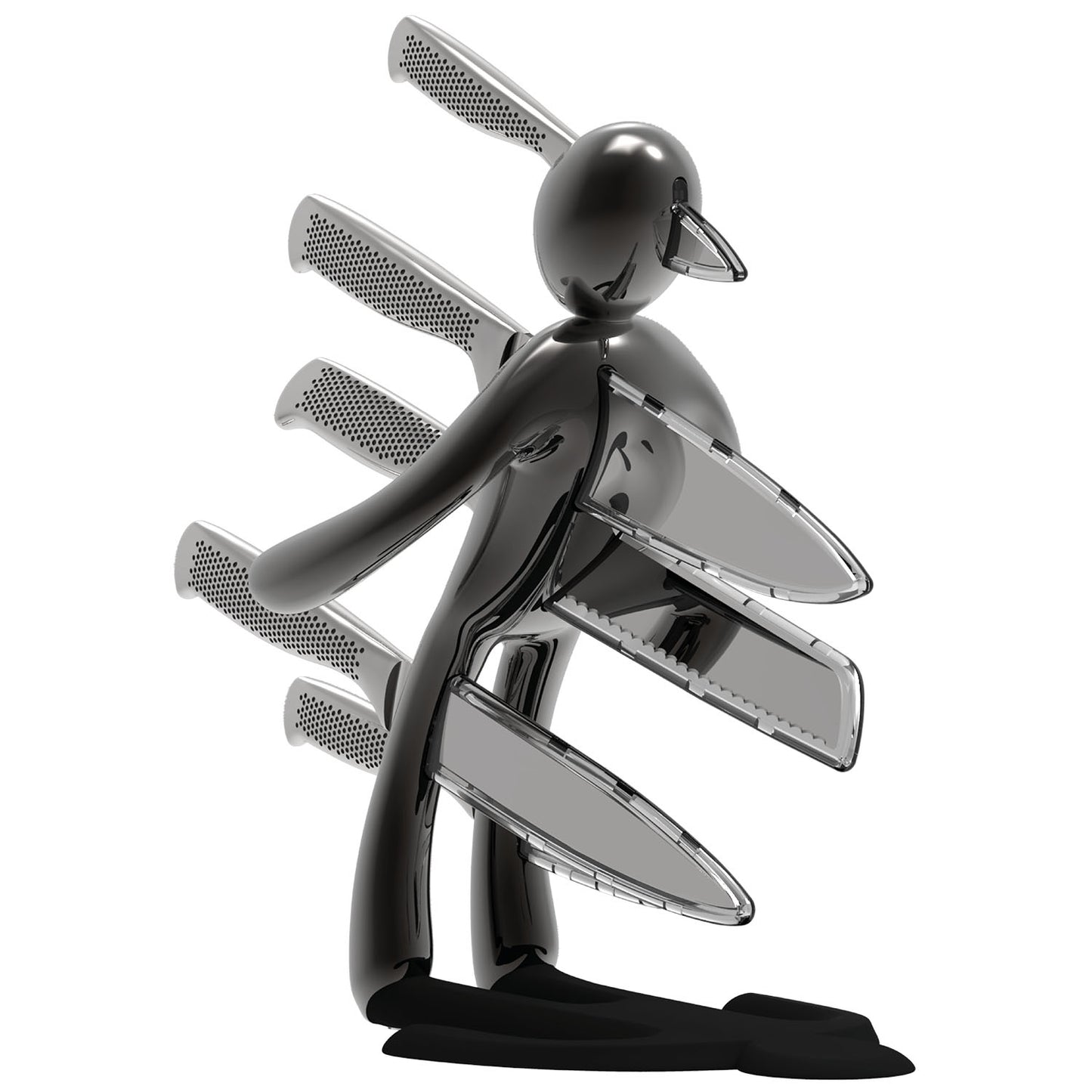 Voodoo/TheEx "Anniversary Edition" | 5-Piece Stainless Steel Knife Set with Black Steel Holder