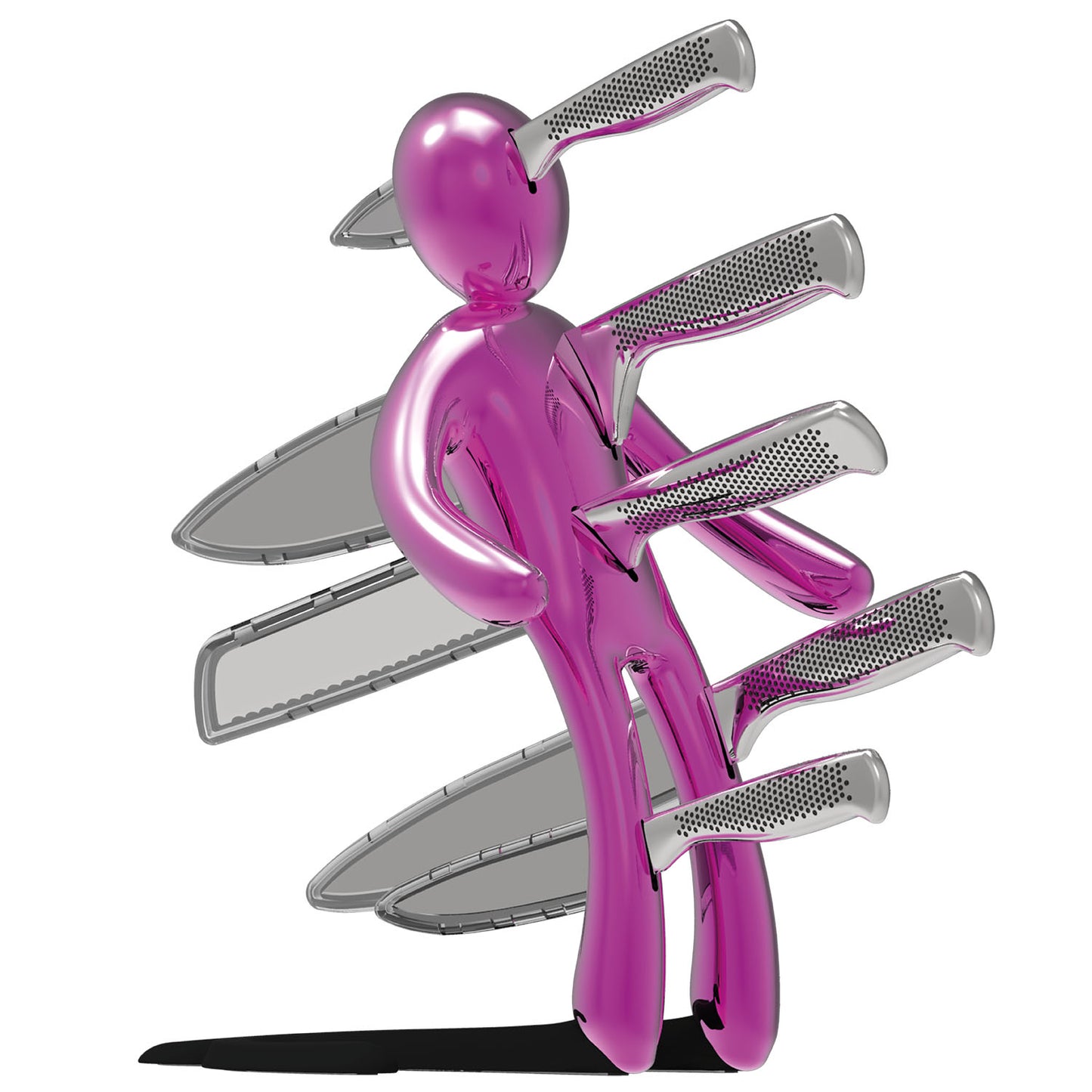 Voodoo/TheEx "Anniversary Edition" Knife Set - Pink Steel Holder