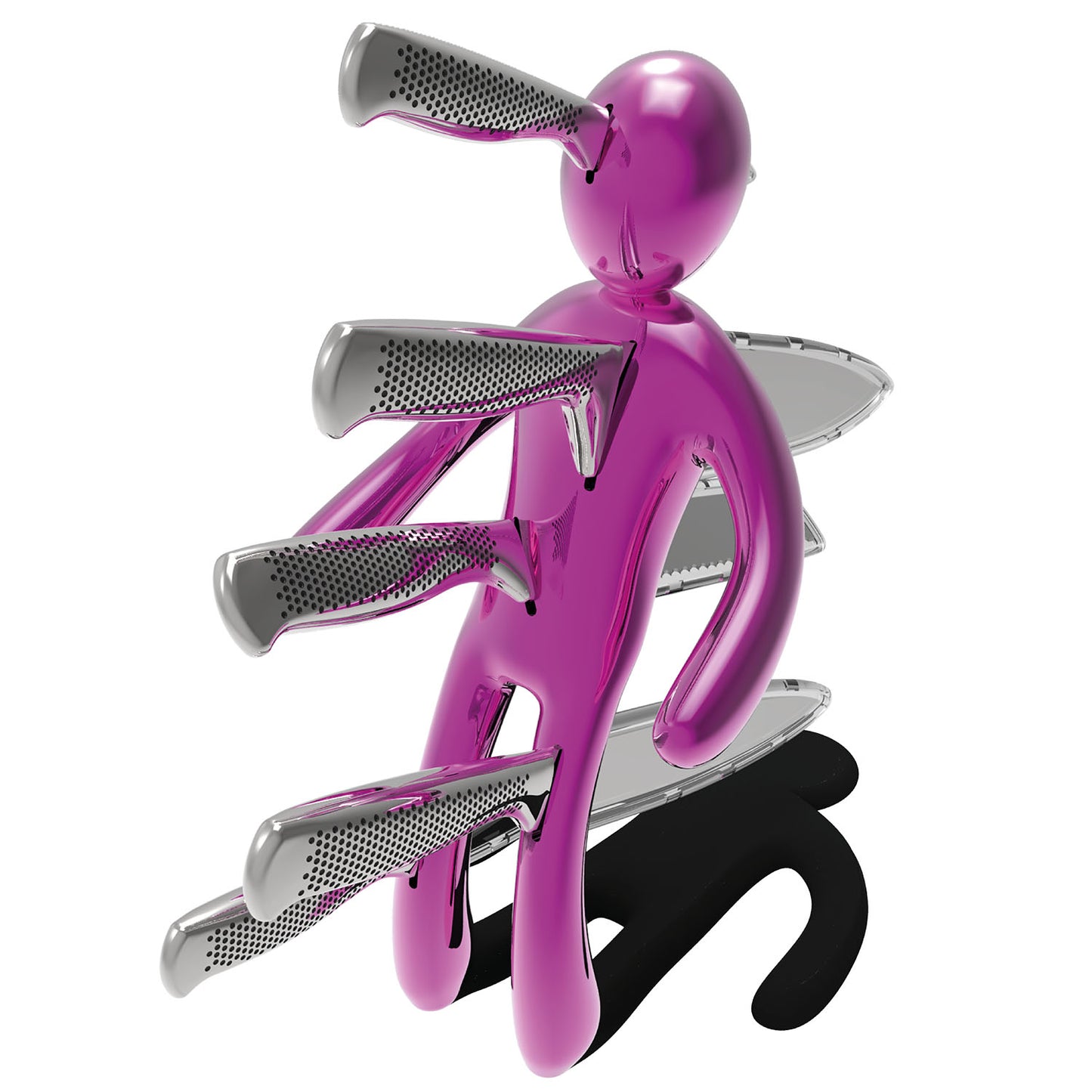 Voodoo/TheEx "Anniversary Edition" Knife Set - Pink Steel Holder