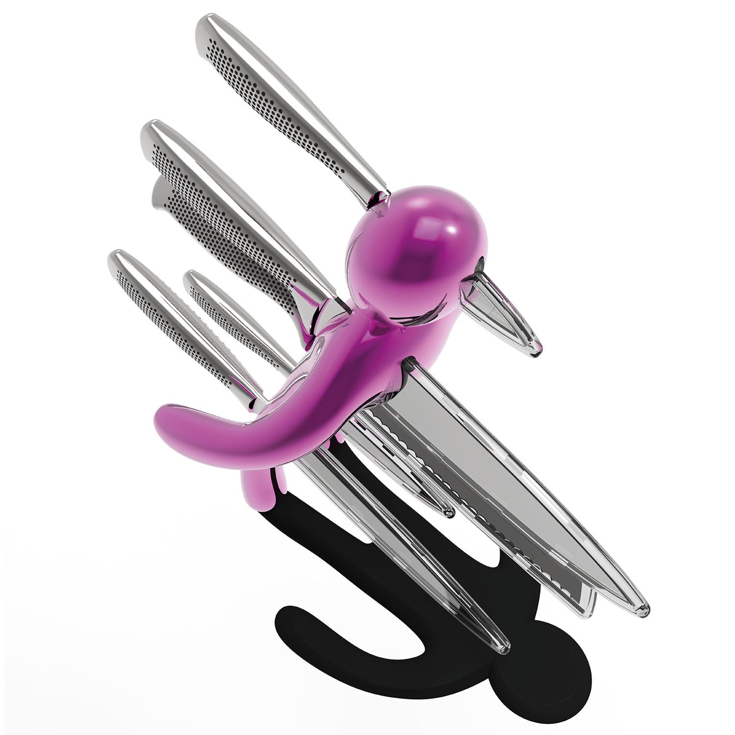 Voodoo/TheEx "Anniversary Edition" Knife Set - Pink Steel Holder