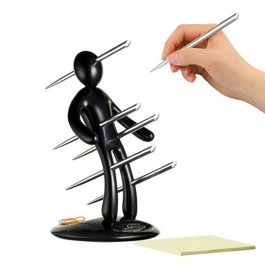 Voodoo/TheEx | 6-Piece Aluminum Pen Set with Black Plastic Holder