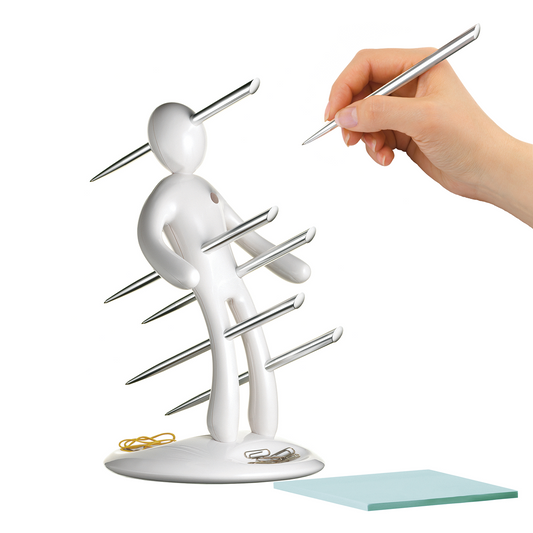 Voodoo/TheEx | 6-Piece Aluminum Pen Set with White Plastic Holder