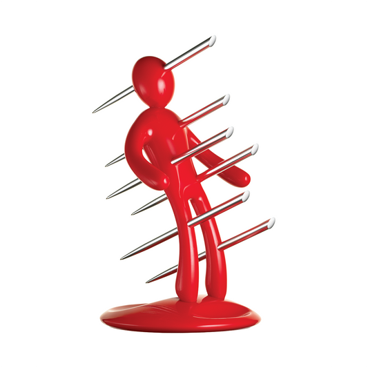 Voodoo/TheEx | 6-Piece Aluminum Pen Set with Red Plastic Holder