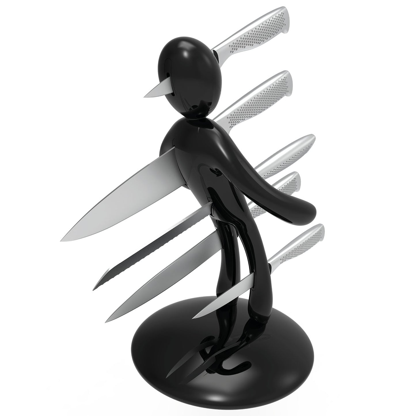 Voodoo/TheEx "Classic Edition" Set di coltelli - Supporto in plastica nera (senza coprilama)